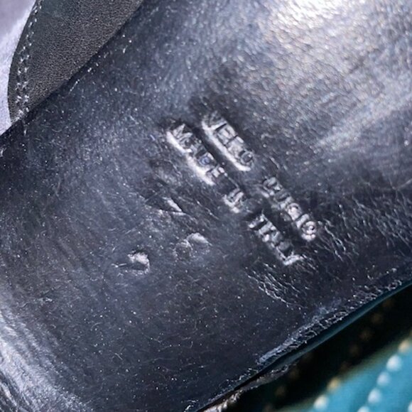 Vero Cuoio Granny Boots Suede Leather 38.5 Gray Black Button Up *Please Read* - Picture 10 of 15